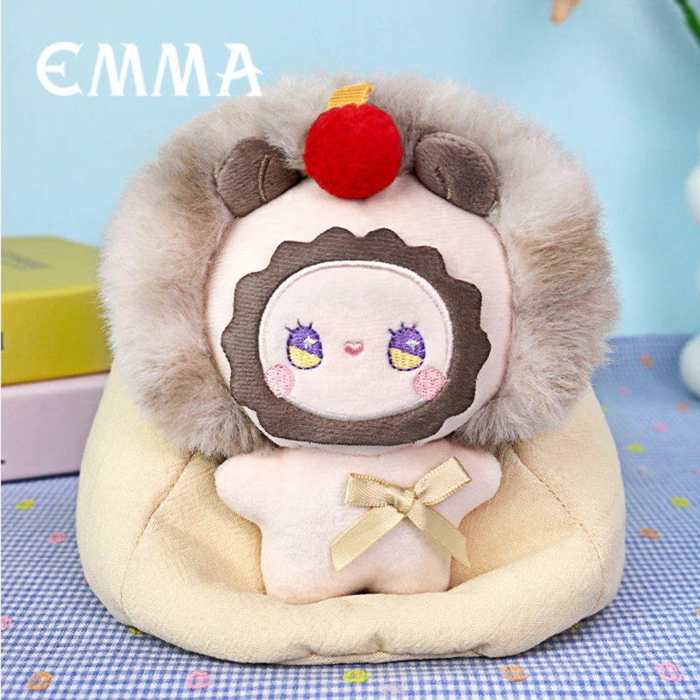Lovely Emma Fuzzy Family Squishy Series Key Chain Blind Box (Spiky Hedgehog)